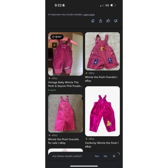 Winnie the Pooh / Pink / 2T / Overalls / Vintage / EUC - Picture 6 of 6